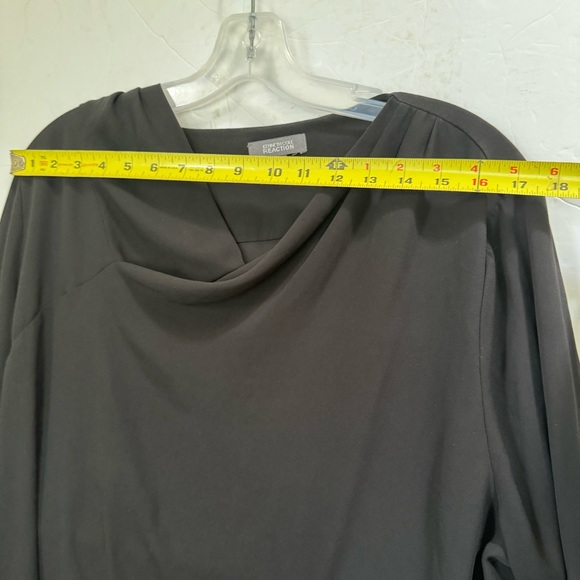 Kenneth Cole Lightweight Cowl Neck Flowy Oversized Tunic Blouse Side Slits Boho - Picture 14 of 16